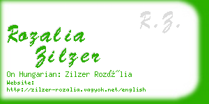 rozalia zilzer business card